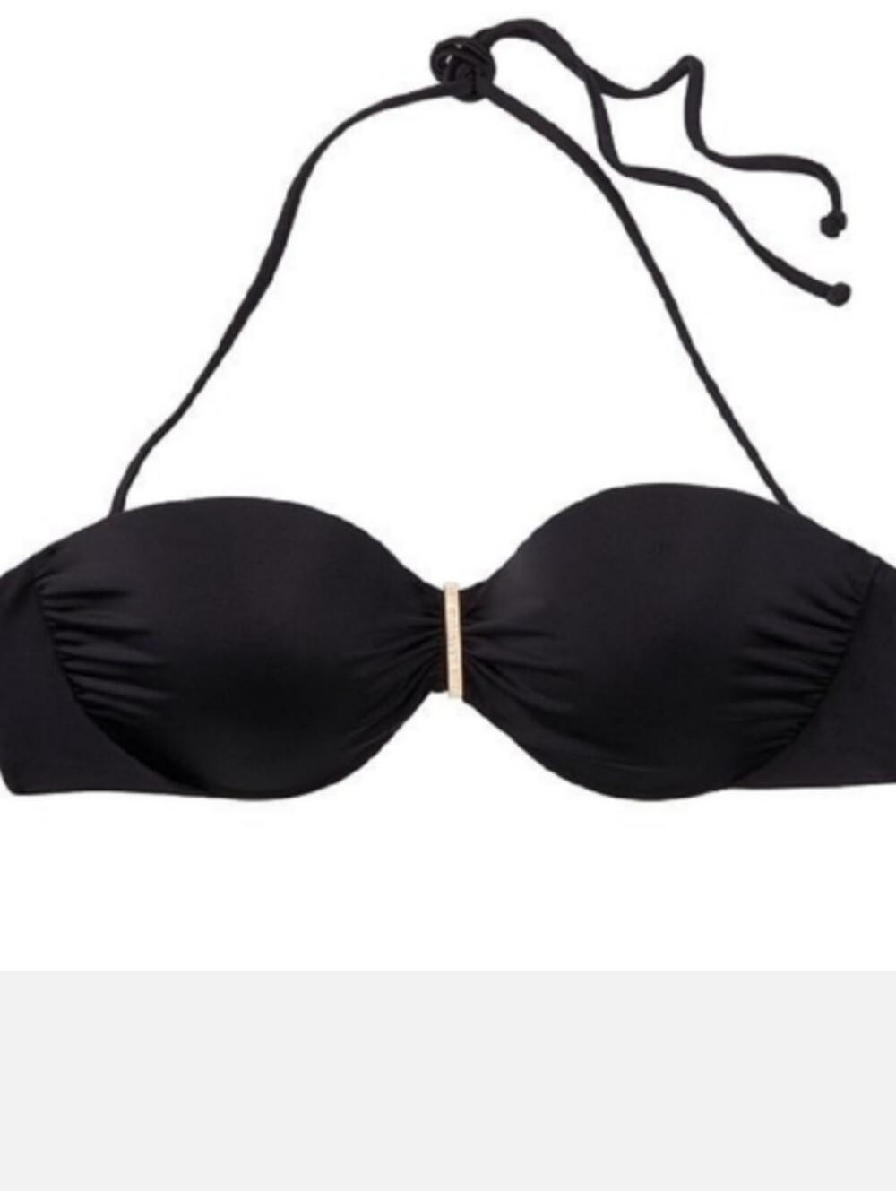 Victoria's secret very sexy ventanas bandeau push up swim bikini top 38 C BLACK